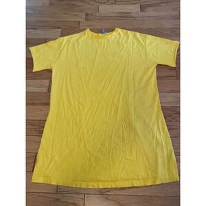 ASOS, women's yellow, short sleeve, short cotton t-shirt dress size 8